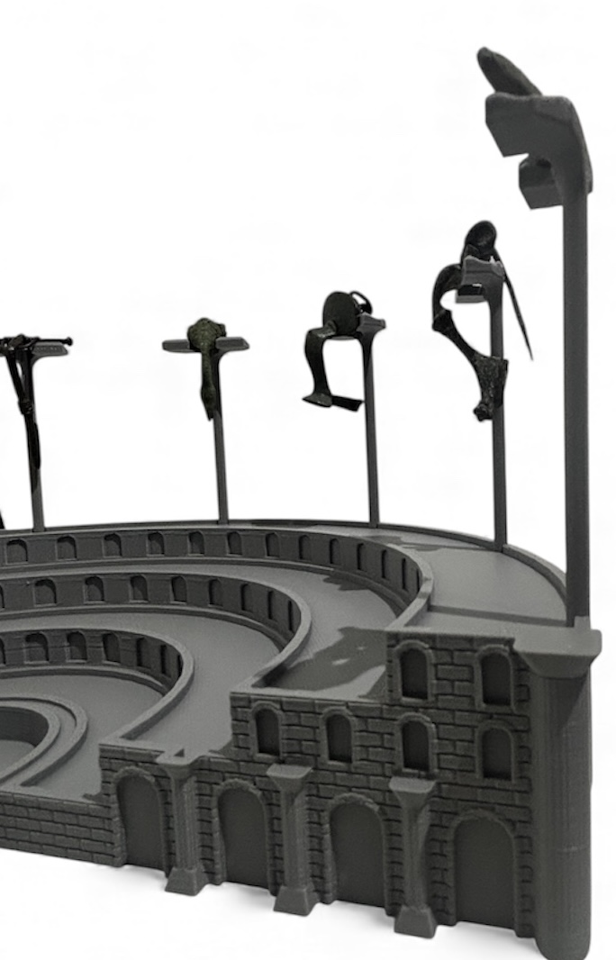 COIN DISPLAY WITH FIBULA AND COIN STANDS - Image 3